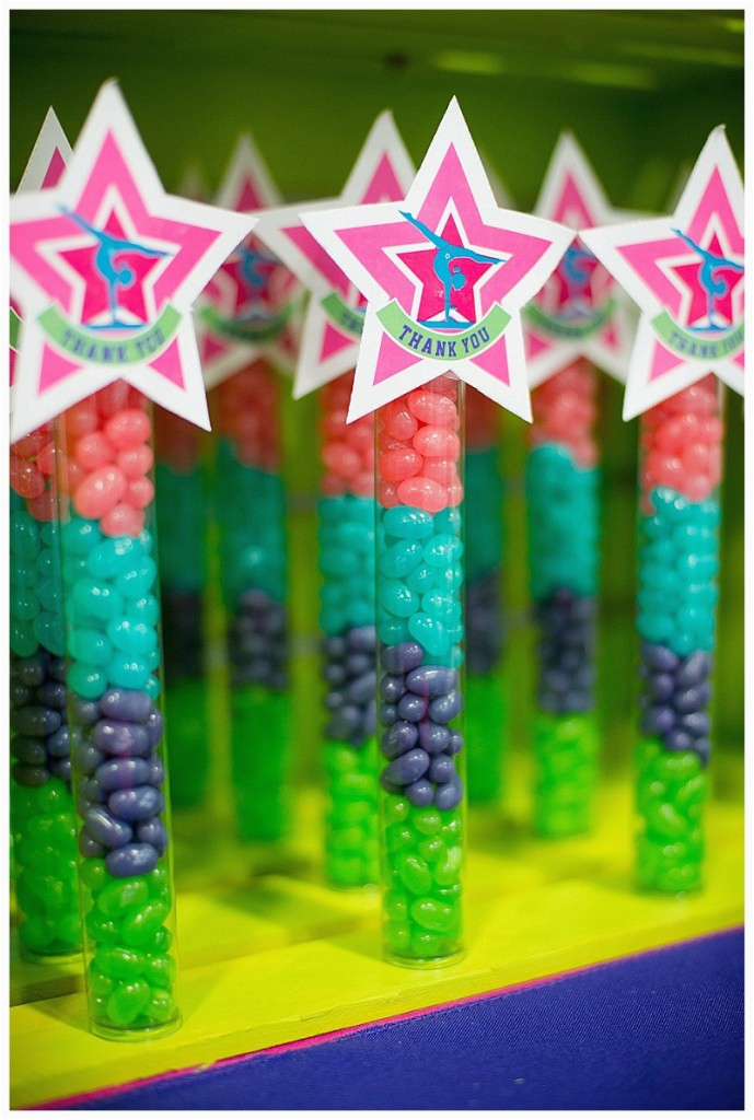 Gymnastics Birthday Party Decorations A Bright Colorful Gymnastics Birthday Party Hoopla
