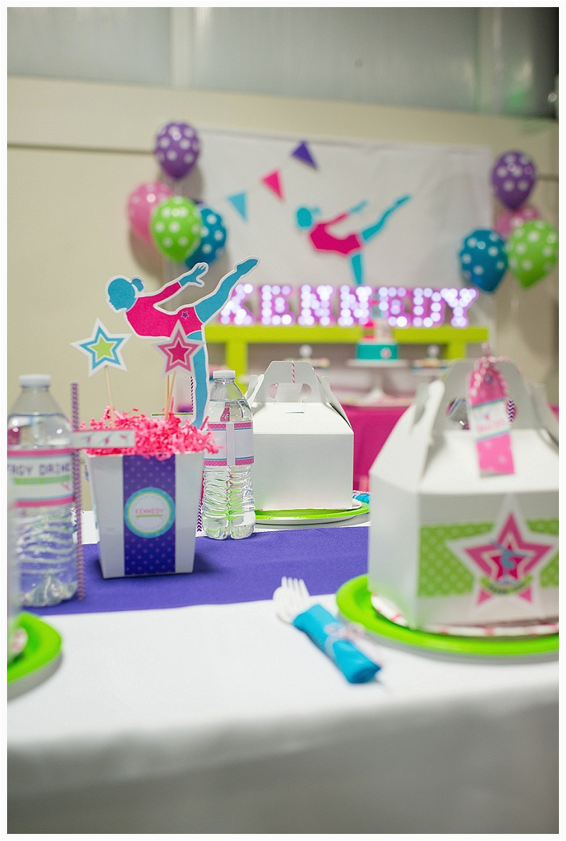 Gymnastics Birthday Party Decorations A Bright Colorful Gymnastics Birthday Party Hoopla