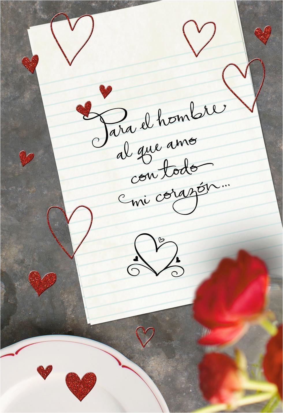 Hallmark Romantic Birthday Cards for Him to the Man I Love Romantic Spanish Language Valentine 39 S