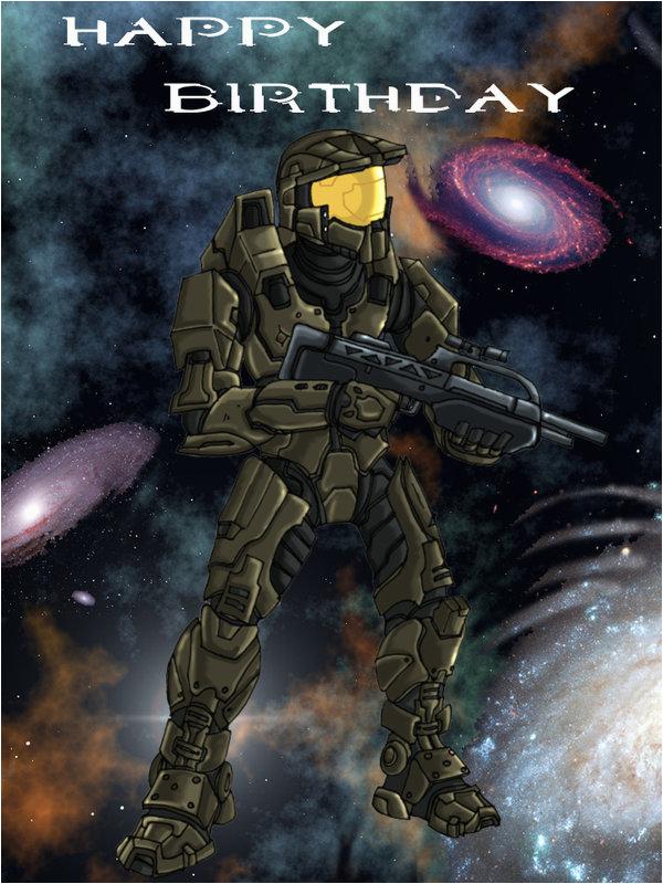 Halo Birthday Card Halo Birthday Card by Dexterxs On Deviantart