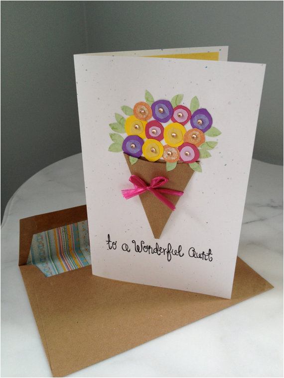 Handmade Birthday Cards for Grandfather Handmade Birthday Card Happy Birthday to A Wonderful Aunt