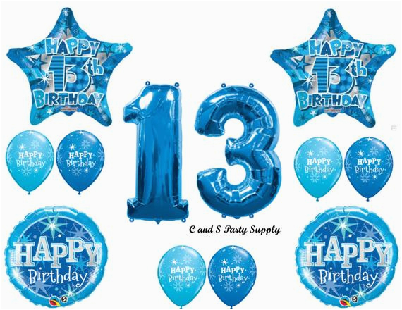 Happy 13th Birthday Decorations Blue 13th Happy Birthday Party Balloons Decorations Supplies Happy 13th Birthday Decorations Blue 13th Happy Birthday Party Balloons Decorations Supplies