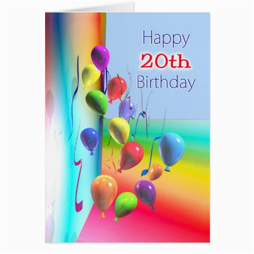Happy 20th Birthday Cards Happy 20th Birthday Balloon Wall Zazzle Happy 20th Birthday Cards Happy 20th Birthday Balloon Wall Zazzle