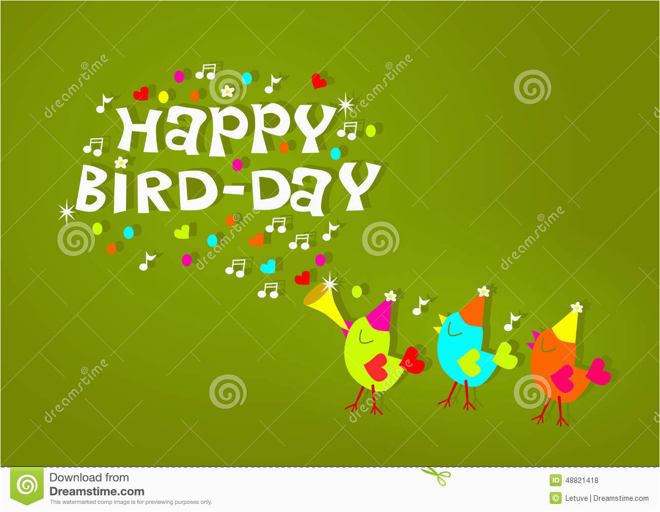 Happy Birthday Card with Photo and Music Happy Birthday Birds Greeting Card Stock Illustration Happy Birthday Card with Photo and Music Happy Birthday Birds Greeting Card Stock Illustration