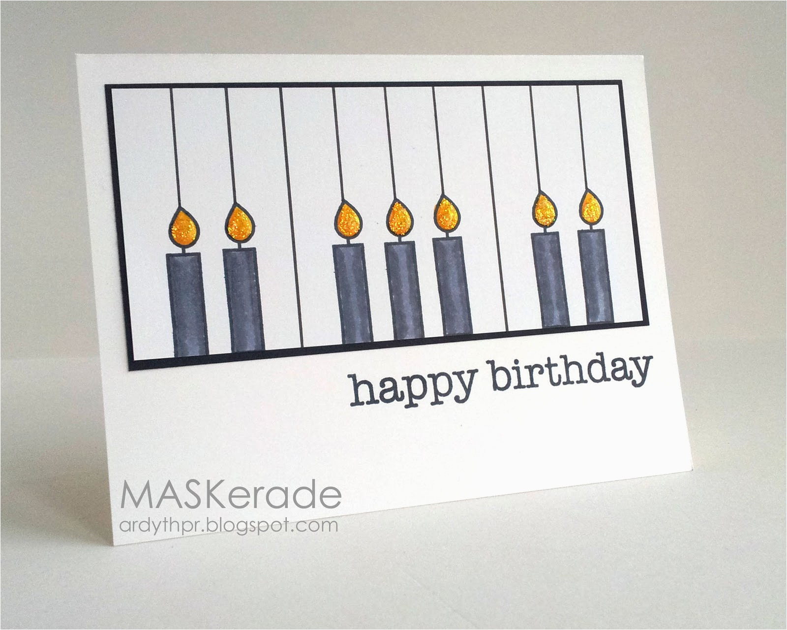 Happy Birthday Card with Photo and Music Maskerade Us188 Happy Birthday to the Music Teacher