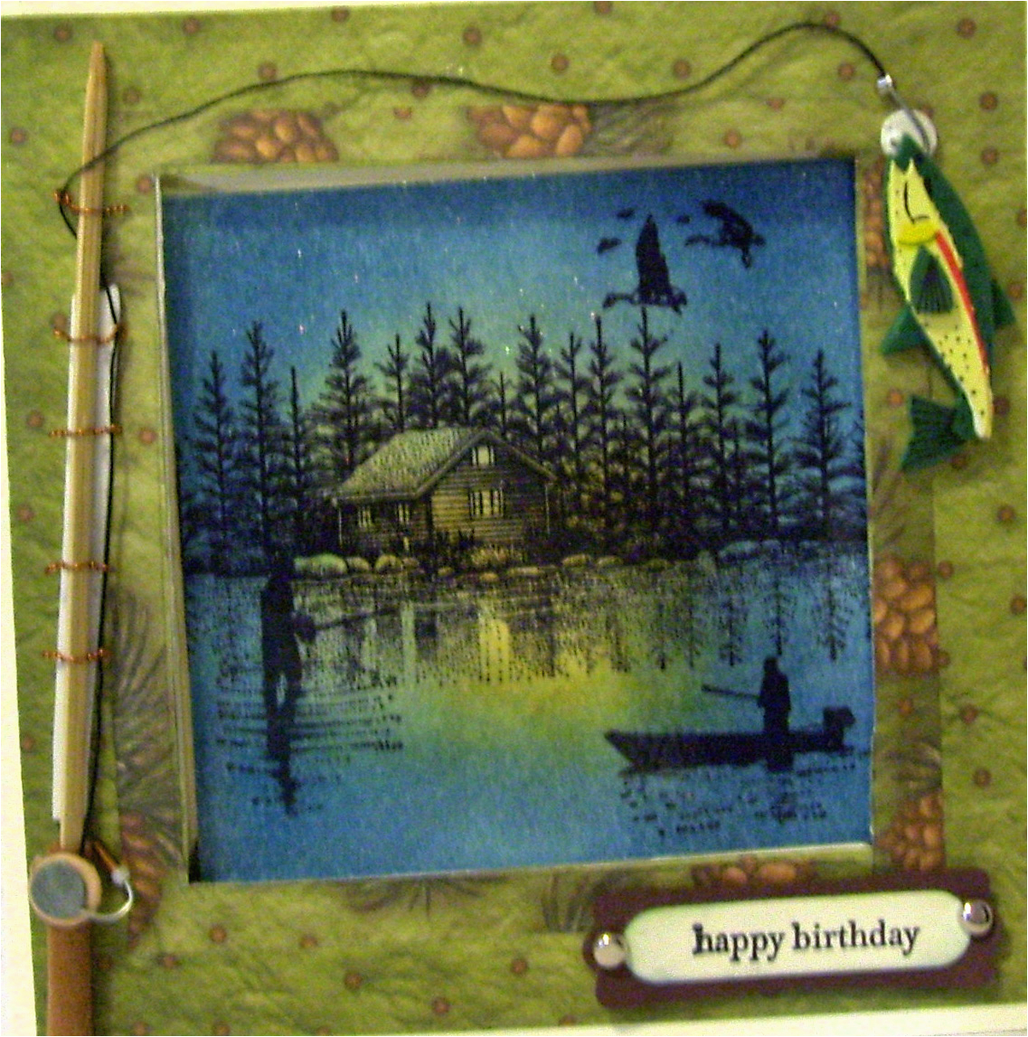 Happy Birthday Fishing Cards Simply Cards by Maria Happy Birthday A Fishing Card