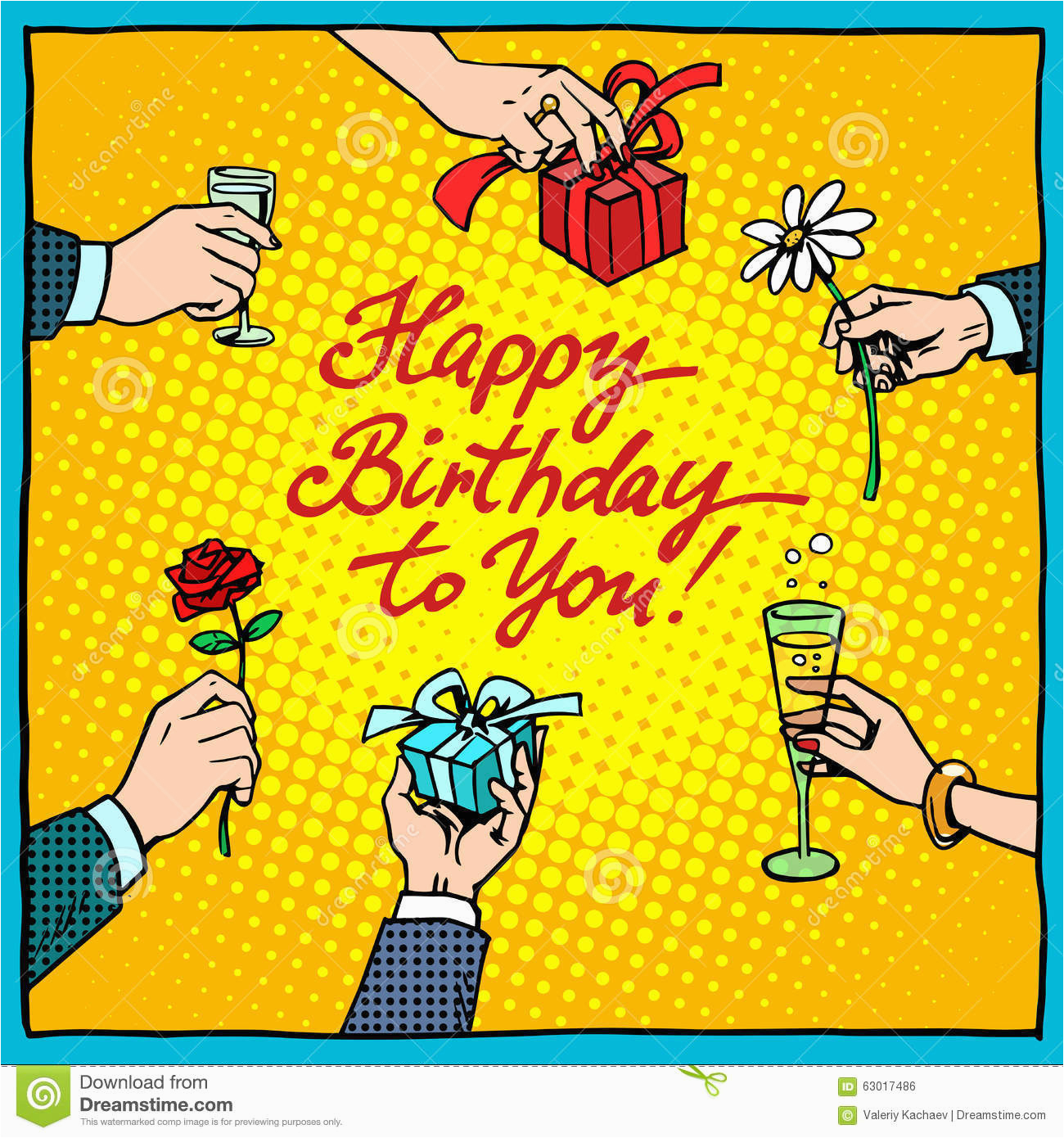 Happy Birthday Flowers for Men Happy Birthday to You Gifts Congratulations Stock Vector