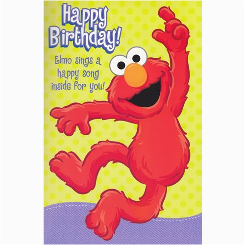 Happy Birthday From Elmo Singing Card Elmo Birthday sound Card Birthday Cards
