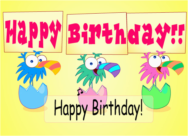 Happy Birthday Interactive Card Ecards Birthday Birds