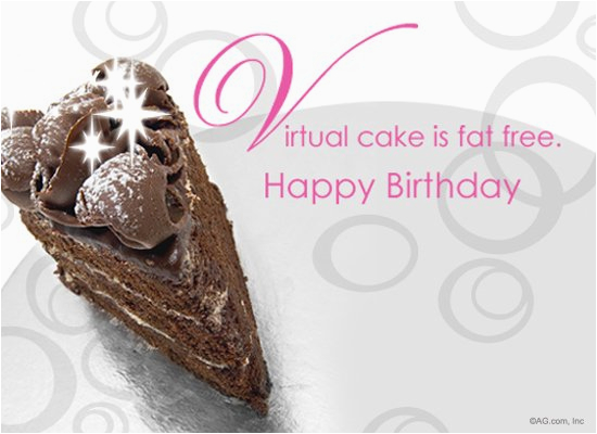 Happy Birthday Virtual Cards Fat Free Virtual Cake Postcard Happy Birthday Ecard