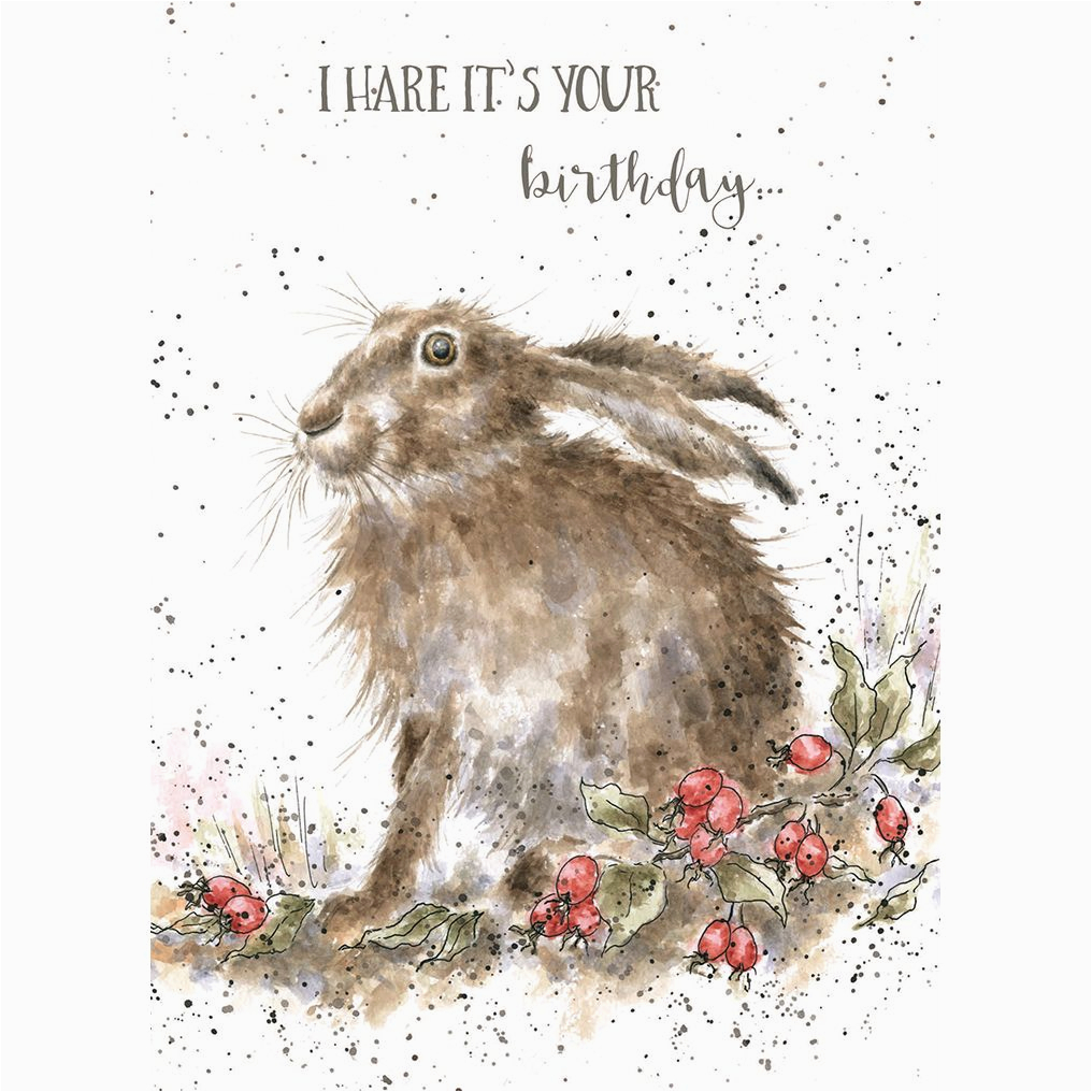 Hare Birthday Cards I Hare Card Wrendale Designs by Hannah Dale