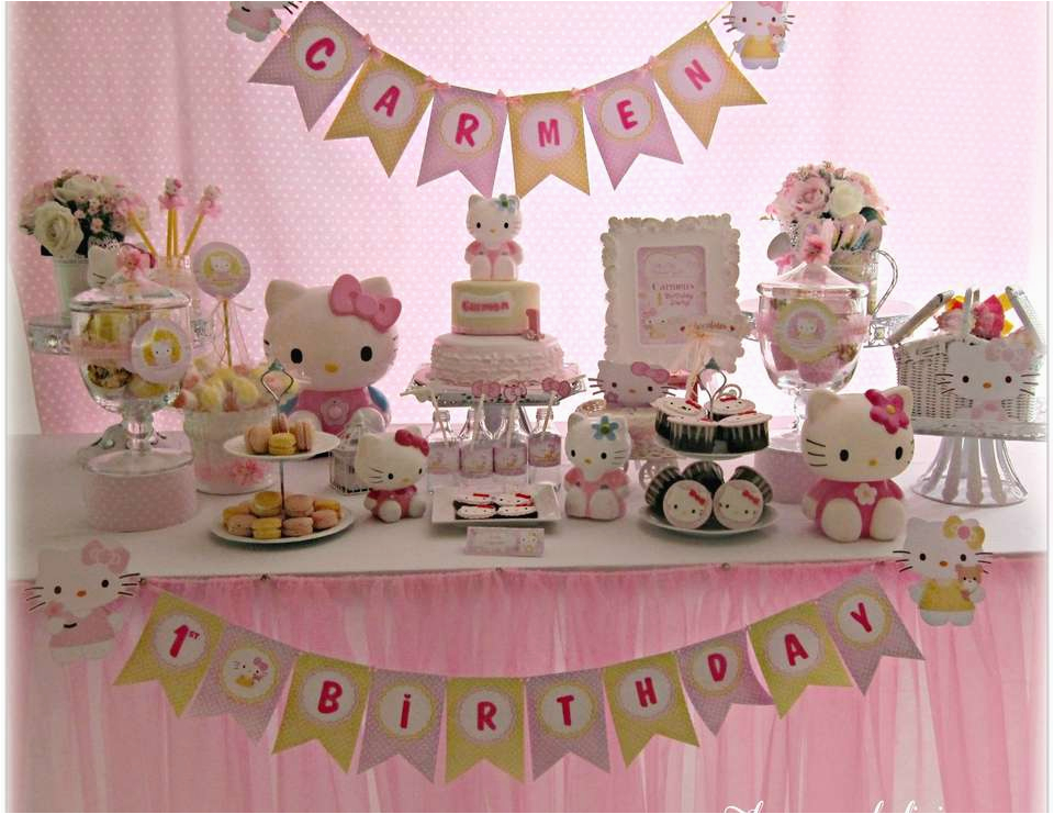 Hello Kitty 1st Birthday Decorations Sweet Hello Kitty Birthday Quot Carmen 39 S Sweet 1st Birthday