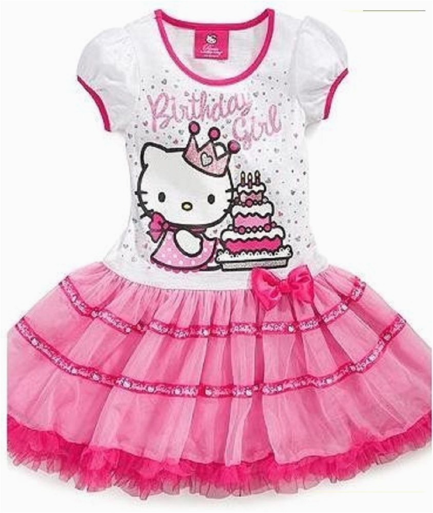 Hello Kitty Birthday Dresses for toddlers New Sanrio Hello Kitty Girls Pink 39 Birthday Girl 39 Tutu