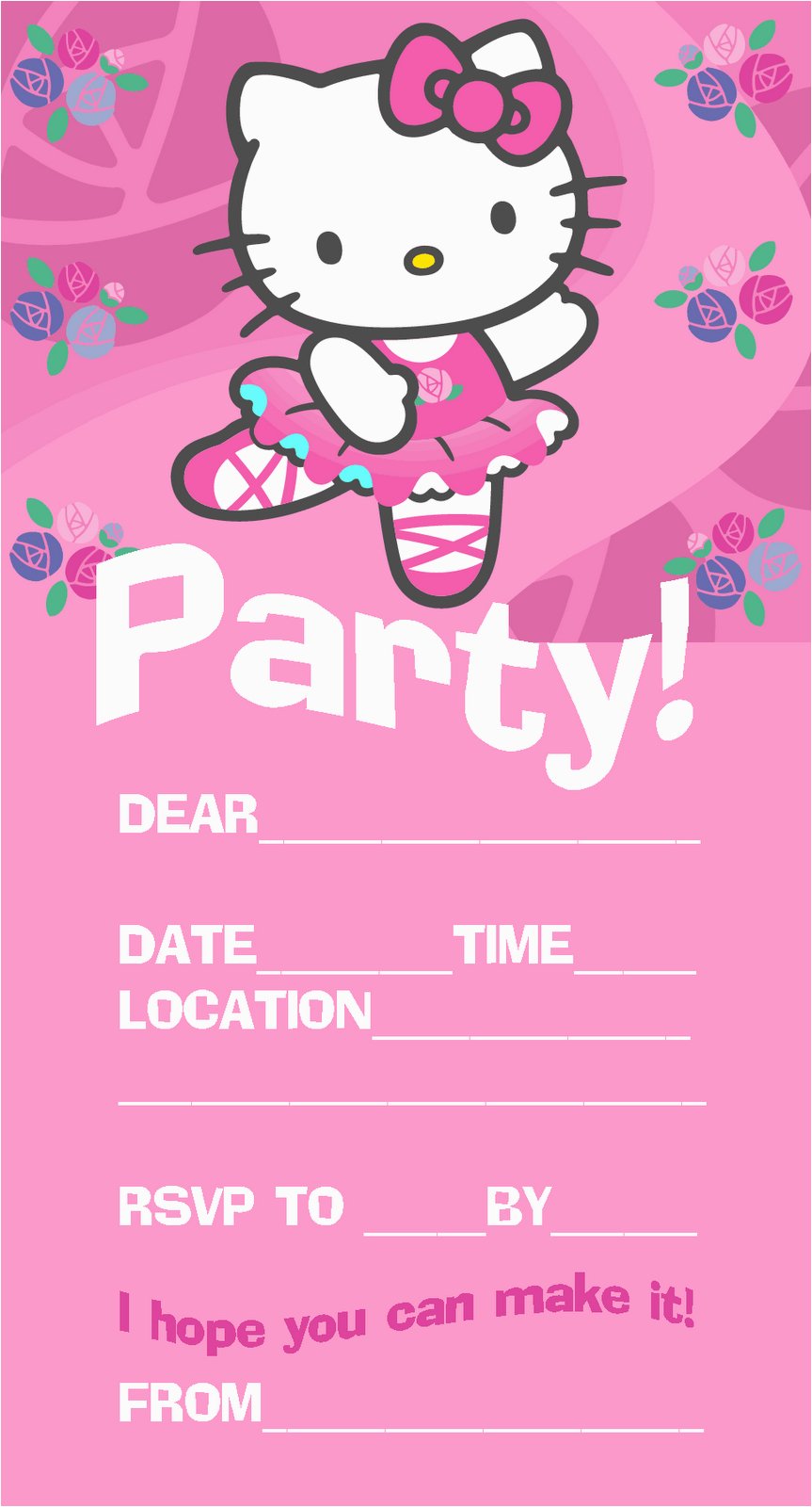 Hello Kitty Birthday Invites Pretty Practical Mom Free Printable Hello Kitty Invitations