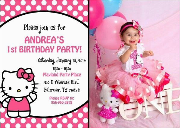 Hello Kitty Photo Birthday Invitations Hello Kitty Birthday Party Ideas Pink Lover