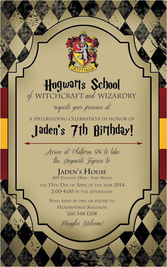Hogwarts Birthday Invitation Template 25 Best Ideas About Harry Potter