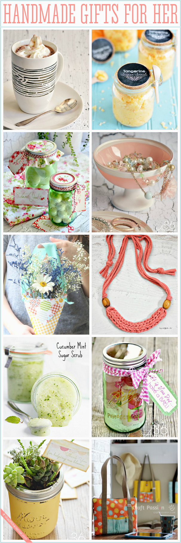 Homemade Birthday Gift Ideas for Her Handmade Gifts for Women the 36th Avenue