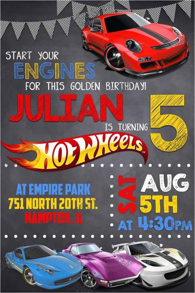 Hot Wheel Birthday Invitations Novel Concept Designs Hot Wheels Birthday Party