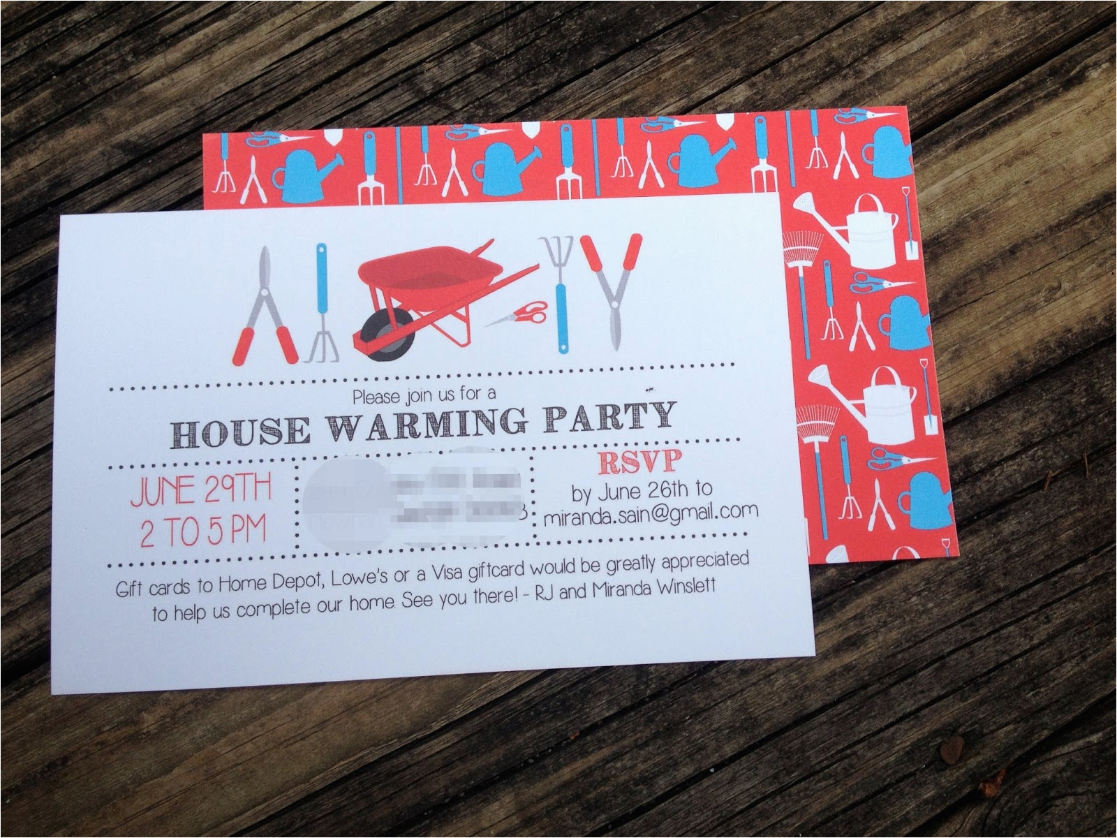 How to ask for Gift Cards On A Birthday Invitation House Warming Party Invitations