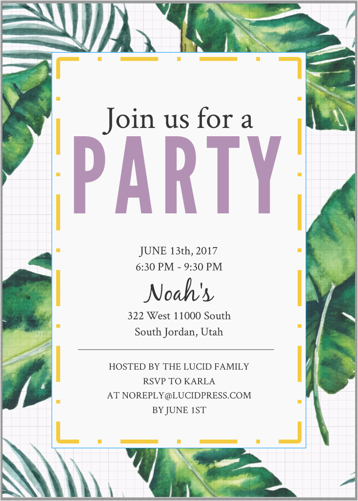 How to Create A Birthday Invitation Online How to Make Free Party Invitations Lucidpress How to Create A Birthday Invitation Online How to Make Free Party Invitations Lucidpress