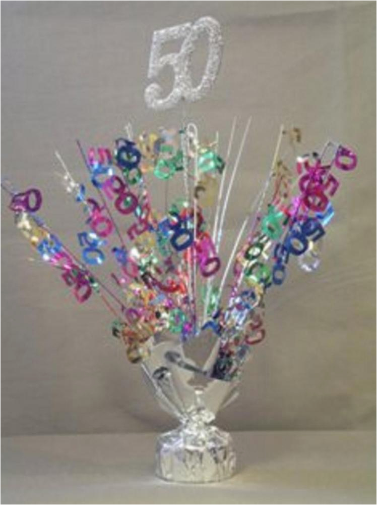 How to Decorate for A 50th Birthday Party 2 Metallic Multicolor 50th Anniversary or Birthday Balloon