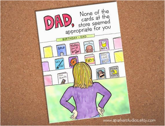 How to Make A Birthday Card for Dad Dad Birthday Card Funny Card for Dad Hand Drawn Card for