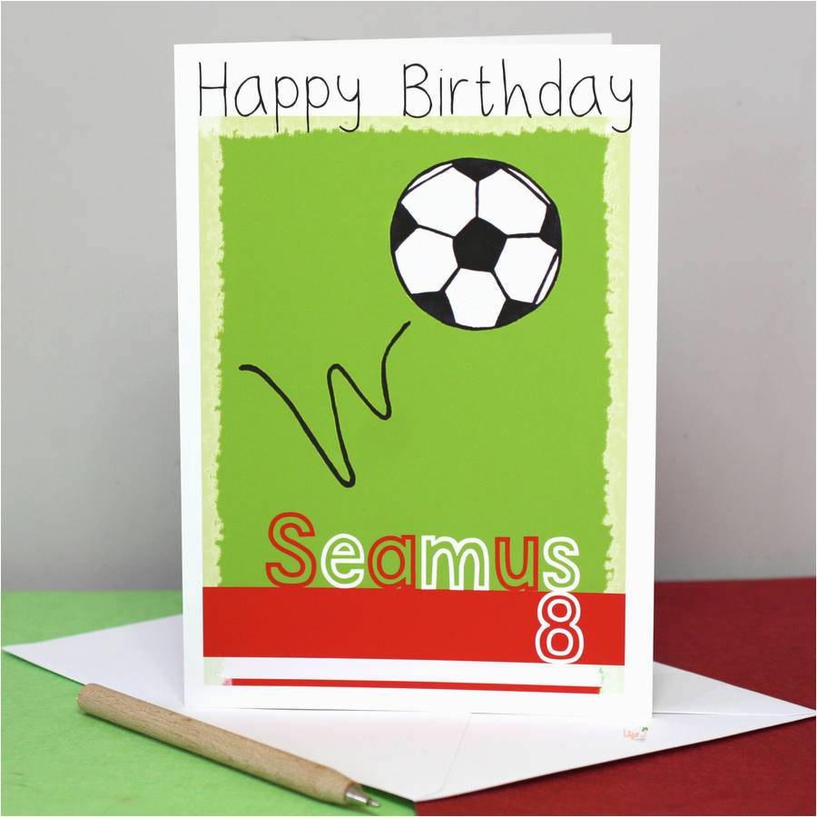 How to Make A Football Birthday Card Personalised Football Team Birthday Card by Liza J Design