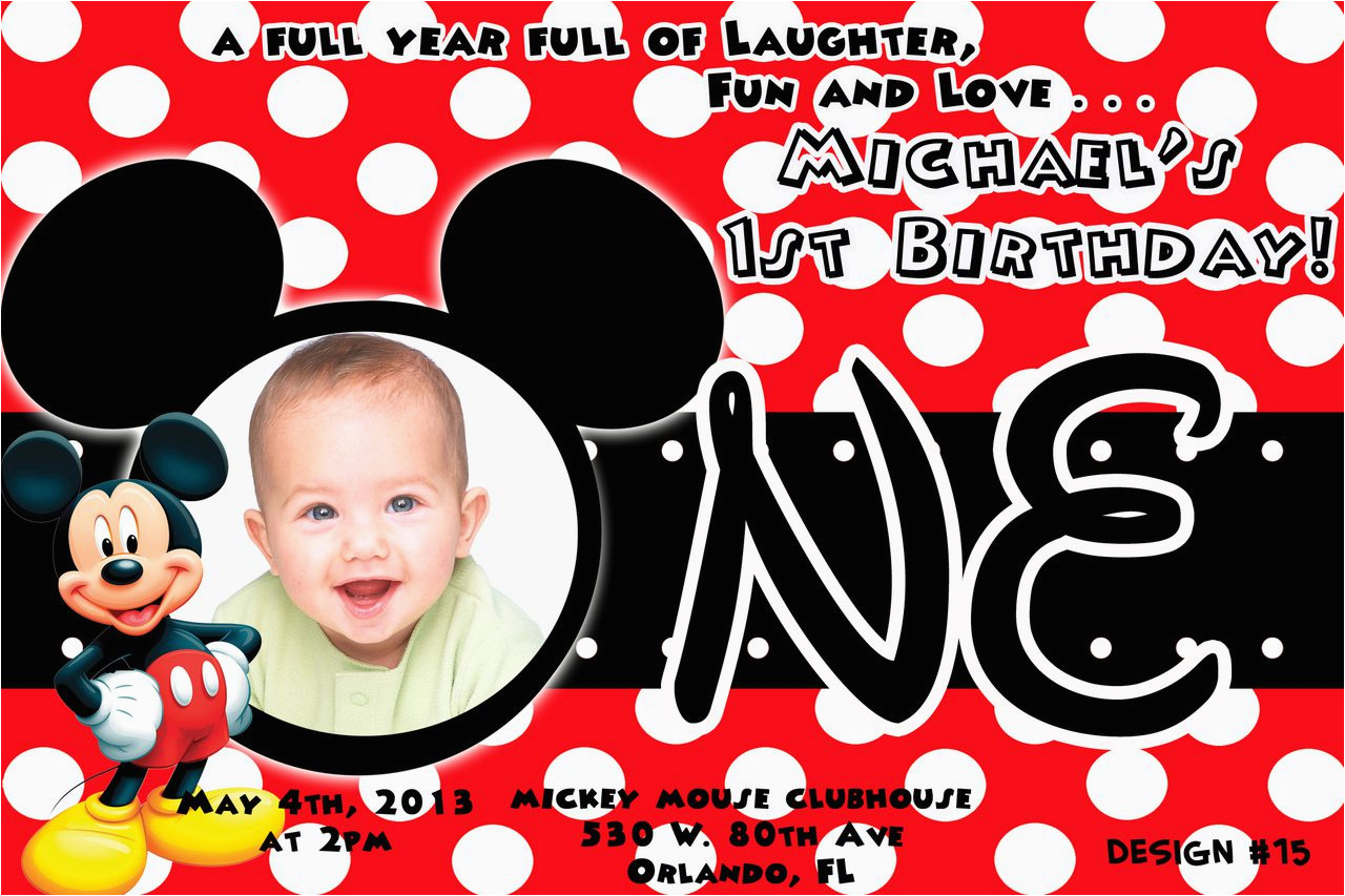 How to Make Mickey Mouse Birthday Invitations Birthday Invitation Mickey Mouse Birthday Invitations