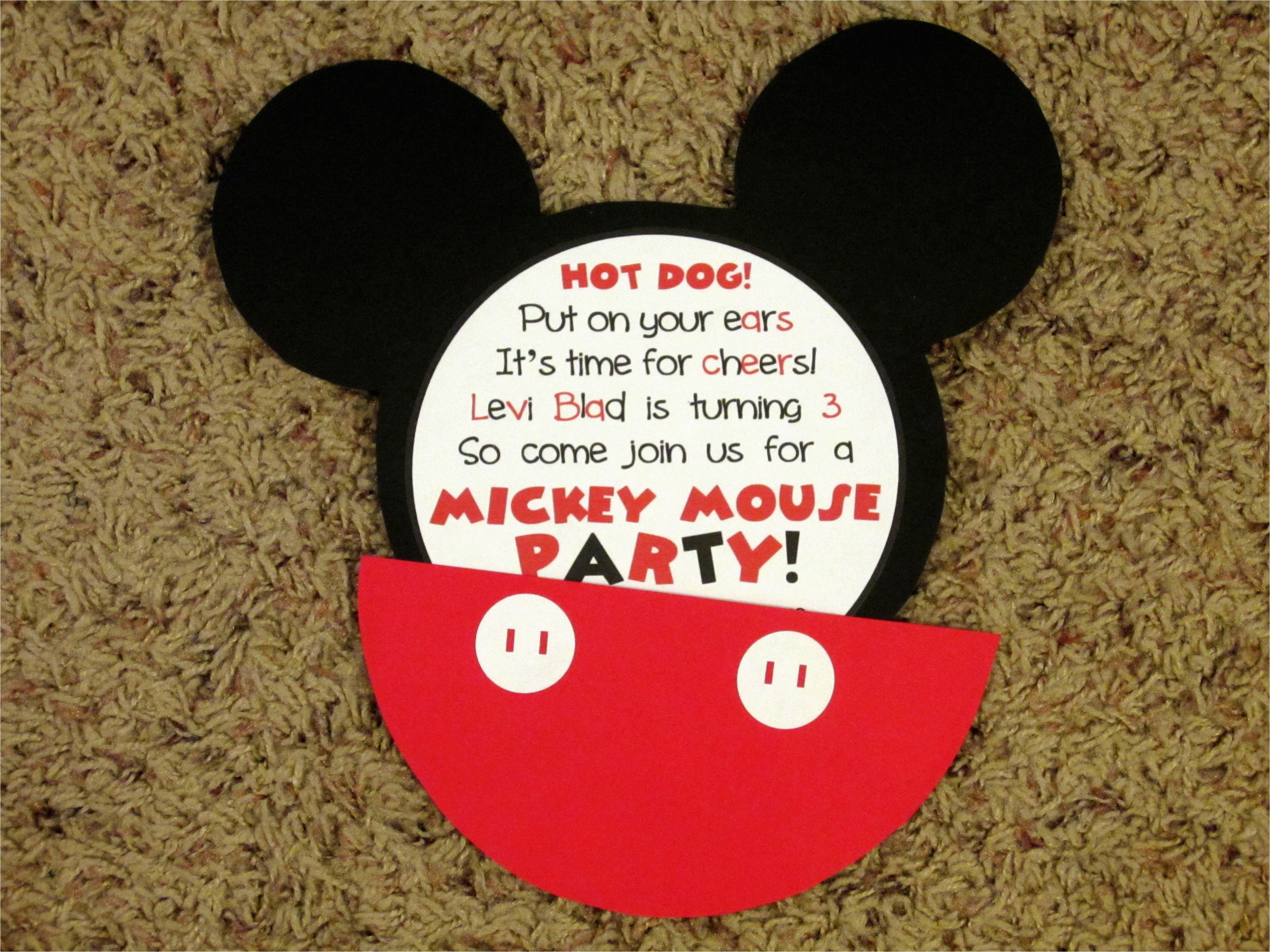 How to Make Mickey Mouse Birthday Invitations Mickey Mouse Invitations Love to Be In the Kitchen