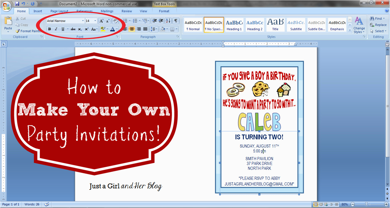 How to Make Your Own Birthday Invitations Online for Free How to Make Your Own Party Invitations Just A Girl and