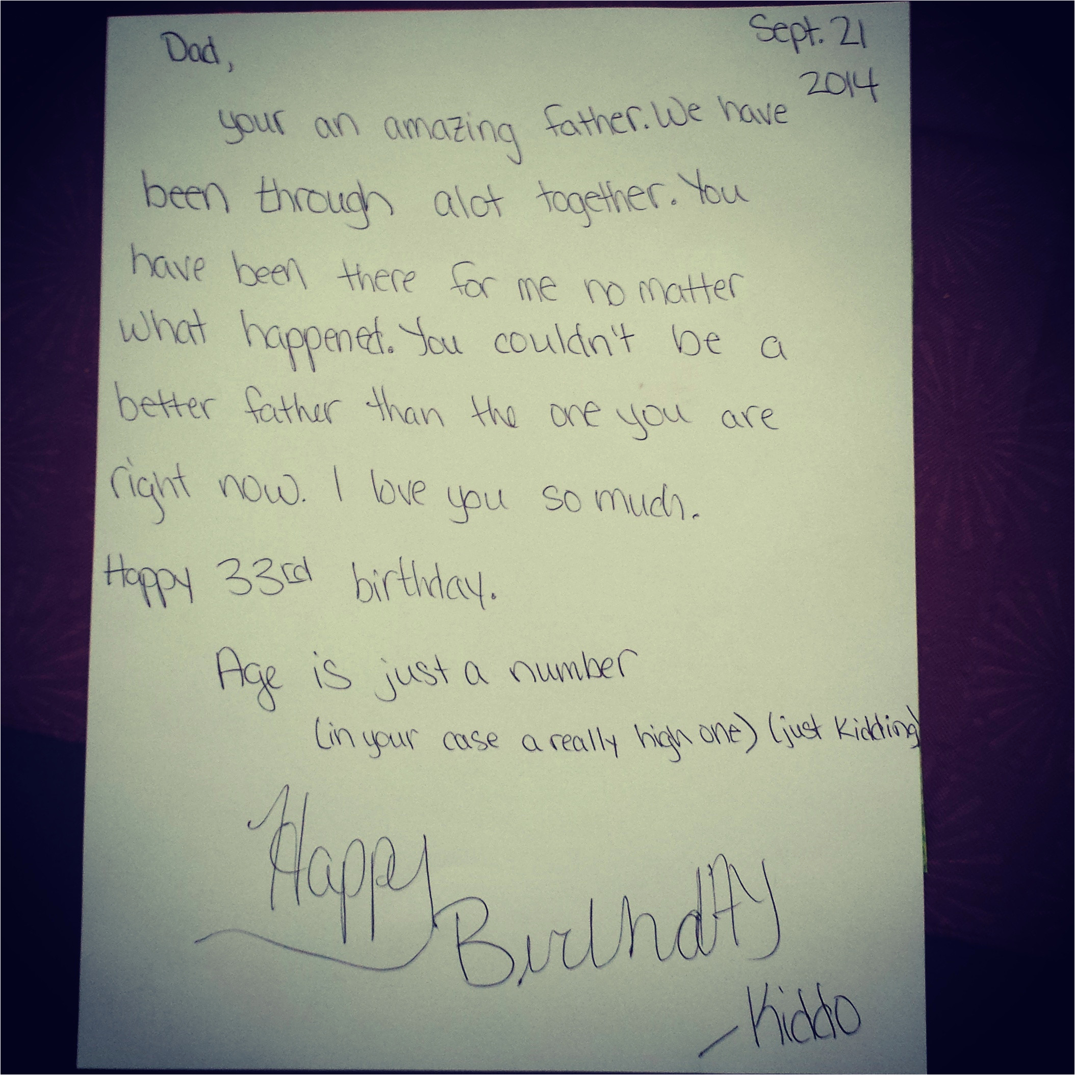 How to Write Birthday Card for Daughter My 12 Year Old Daughter Likes to Write Her Own Birthday