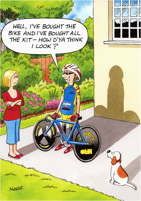 Humorous Cycling Birthday Cards Funny Cycling Card Bought the Bike and I 39 Ve Bought All