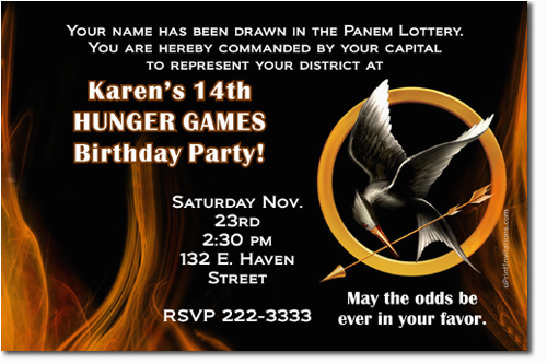 Hunger Games Birthday Invitations Hunger Games Birthday Invitations Candy Wrappers Thank