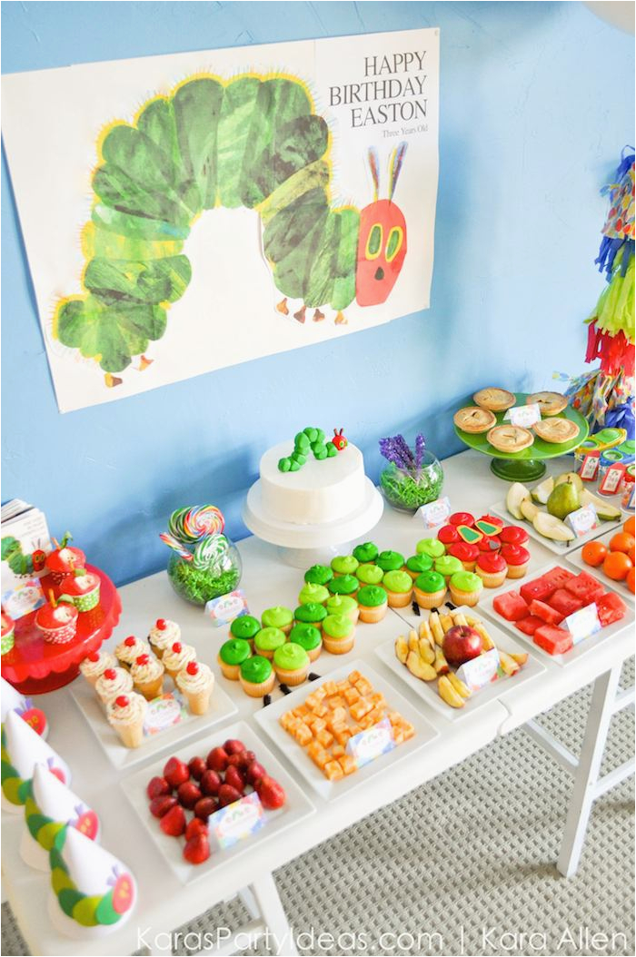 Hungry Caterpillar Birthday Decorations Kara 39 S Party Ideas the Very Hungry Caterpillar 3rd