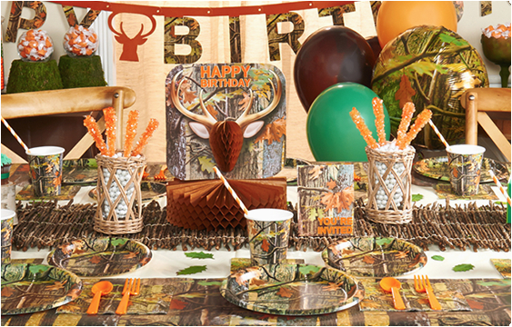 Hunting Birthday Decorations Camouflage Hunting theme Party Fun Happy and Blessed Home