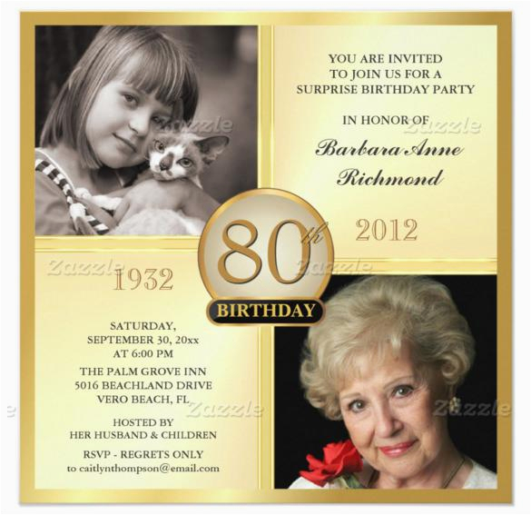 Ideas for 80th Birthday Invitations 15 Sample 80th Birthday Invitations Templates Ideas