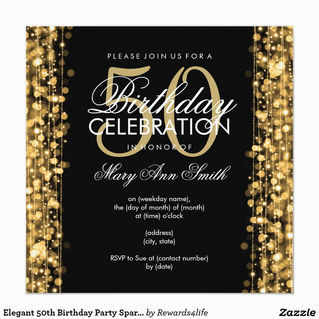 Invitation Cards for 50th Birthday Party 14 50 Birthday Invitations Designs Free Sample