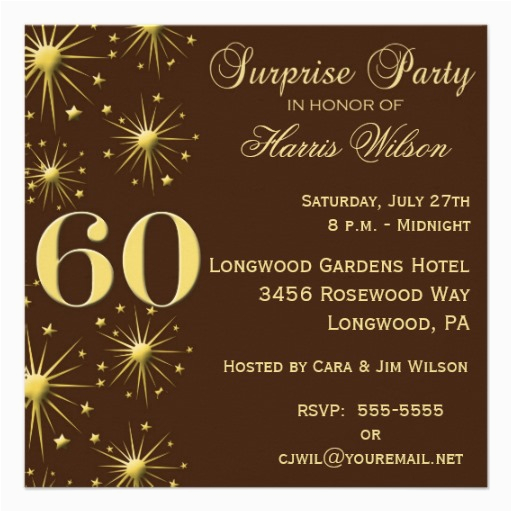 Invitation Wording for 60th Birthday Party Surprise 60th Birthday Party Invitations Wording Drevio