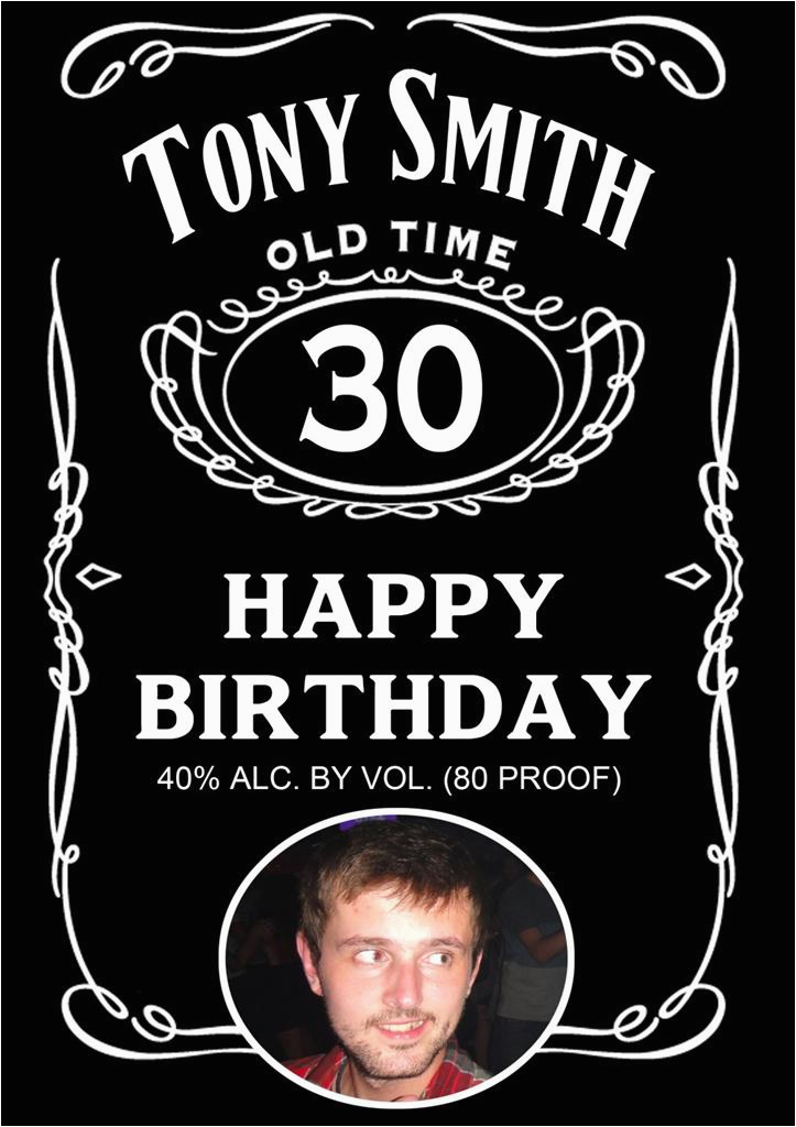 Jack Daniels Birthday Card Personalised Jack Daniels Whiskey Birthday Card Ebay