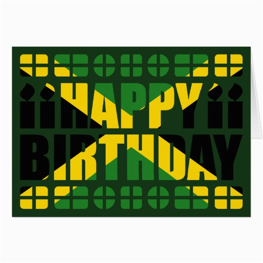 Jamaican Birthday Cards Jamaica Flag Birthday Card Zazzle