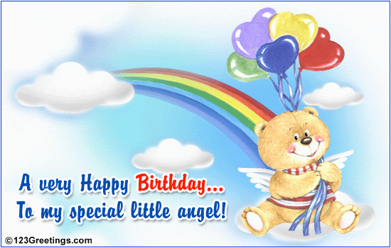 Kid Birthday Greeting Card Messages to My Special Angel Free for Kids Ecards Greeting