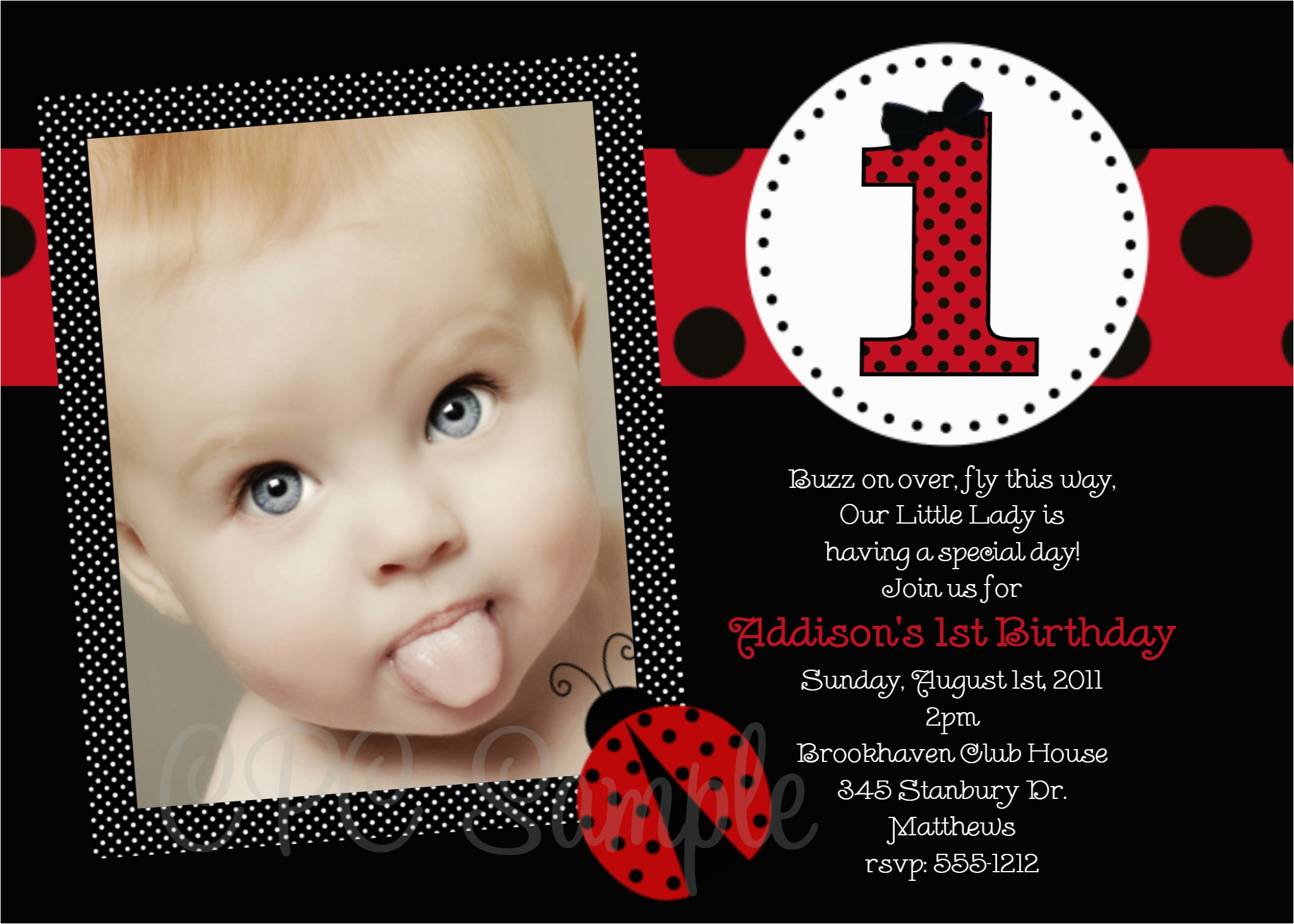 Ladybug Birthday Invites Giveaway Win A 50 Gift Certificate to Cutie Patootie