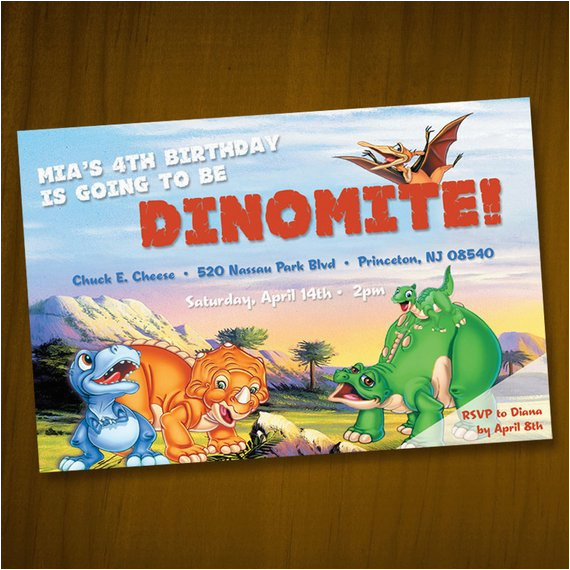 Land before Time Birthday Invitations Land before Time Birthday Invitation Digital File You