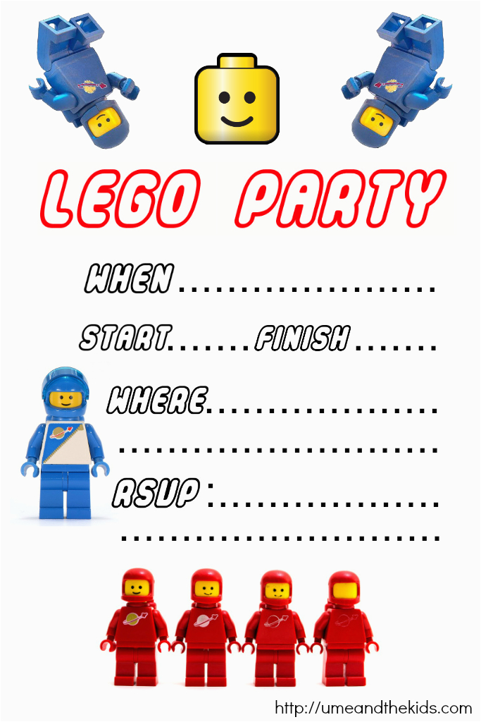 Lego Birthday Party Invitations Online Free Printable Lego Birthday Party Invitations U Me and