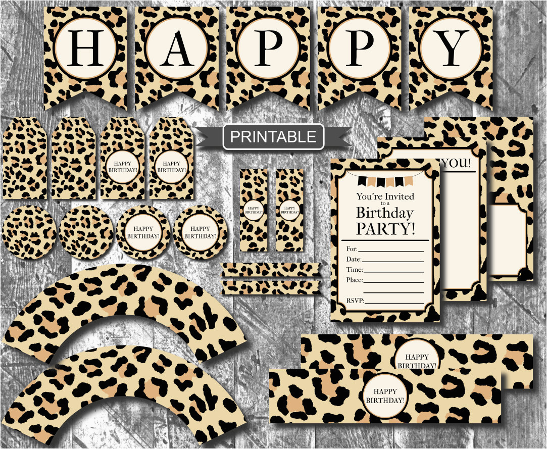 Leopard Print Birthday Decorations Diy Leopard Print Cheetah Print Birthday Party Decorations