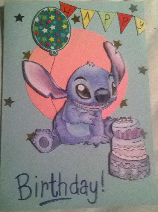 Lilo and Stitch Birthday Card Stitch Birthday Card by Clii On Deviantart