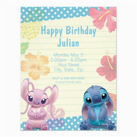 Lilo and Stitch Birthday Party Invitations Lilo Stitch Birthday Invitation Zazzle Com