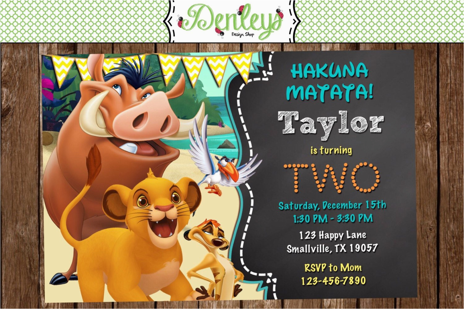 Lion King 1st Birthday Invitations Lion King Birthday Invitation Lk01