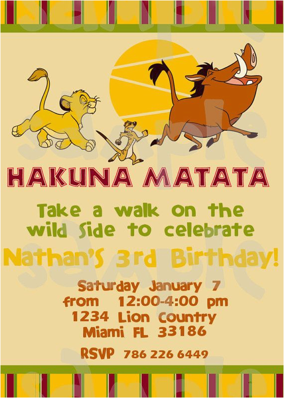 Lion King Birthday Party Invitations Lion King Birthday Party Invitations Cimvitation