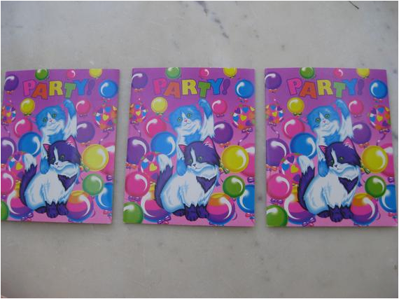 Lisa Frank Birthday Invitations Vintage Set Of 3 Lisa Frank Colorful Cats by Vintagebythepound
